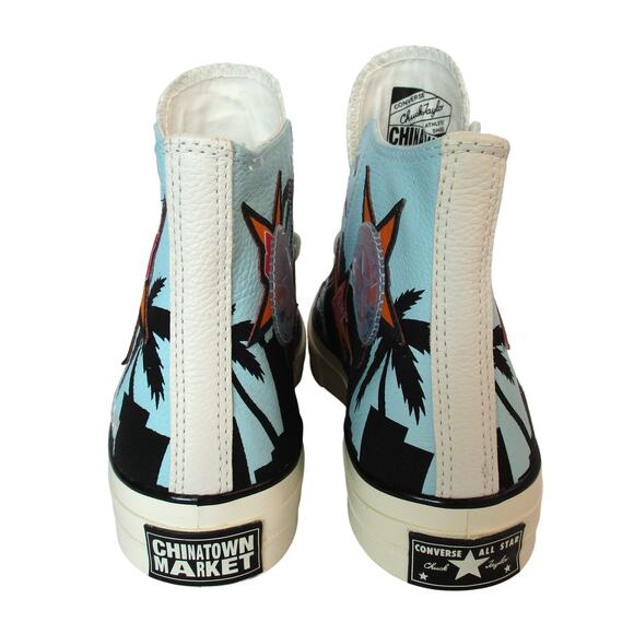 New CONVERSE Chinatown Market Chuck 70 Lakers Hi-Top Leather Sneakers Sz 9.5 - Picture 8 of 10